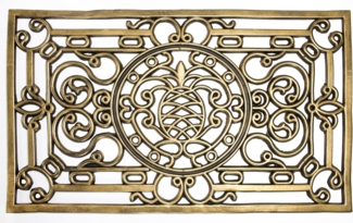 Andiamo Fußmatte Nabucco, rechteckig, Höhe: 10 mm, Gummi-Fussabtreter, Gusseisen Optik, In- und Outdoor geeignet