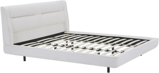 Vente-unique - Bett 180 x 200 cm - Bouclé-Stoff - Beige - ISYDE