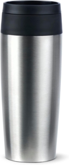 Emsa Thermobecher Travel Mug Classic, mit 360°-Trinköffnung, auslaufsicher, rutschfest, Edelstahl, Kunststoff, Silikon, 4h heiß, 8h kalt - 360 ml / 6h heiß, 12h kalt - 500 ml, 100% dicht