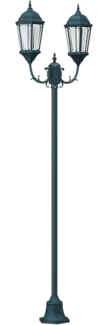vidaXL Gartenlichtmast Dunkelgrün Aluminium, Glas 42000342