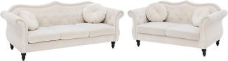 SKIEN Sofa Set 5-Sitzer, Samtstoff, beige