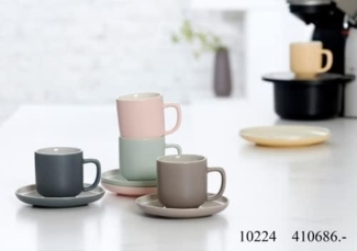 Ritzenhoff & Breker JASPER Espressotasse 100 ml taupe 6er Set