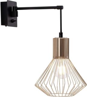 Brilliant Leuchten No. 21090-76 LED Wandleuchte Dalma schwarz kupfer