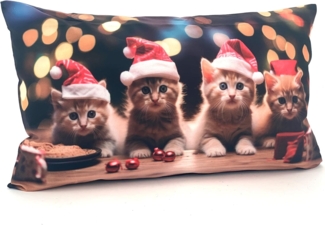 heimtexland Dekokissen Weihnachten Kissenhülle Chalet Landhaus Deko Kissen Vichy Karo Typ652, Deko Kissen I 30x50 I Geschenk I kuschelig weich