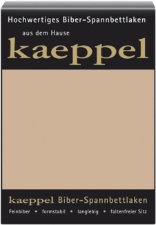 Kaeppel Biber Spannbettlaken Einfarbig Sand 90x200 cm - 100x200 cm