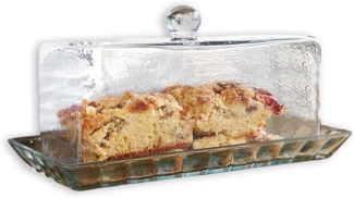 Mirabeau Vorratsdose Glasglocke mit Platte Nelia klar, Glas