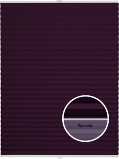 ondeco Plissee Thermo ohne Bohren mit Klemmträger,Sonnenschutz für Fenster innen, lichtschutz und Blickdicht, Faltrollo Sichtschutz für Tür, Jalousie Rollo leicht verdunkelnd - Violett - 40x130 cm