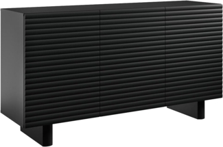 Vente-unique - Sideboard mit 3 Türen - MDF - Schwarz - LUDIMA