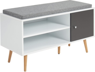 BAÏTA Schuhbank, weiß und grau, L 95 cm ADELE03