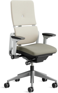 Steelcase Please Bürostuhl mit Bezug in Hellbeige und Trüffel