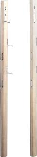 HomeTrends4You 701742 Garderobe / Wandgarderobe mit Klapphaken Palo, MDF Dekor Sonoma Eiche, hellbraun, 185 x 8 x 4 cm