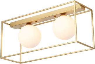 Italux Deckenleuchte Italux Mediamo gold Schlafzimmer Deckenleuchte MXM-4582/2 GD