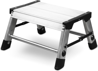 siwitec Trittleiter Aluminium-Klapptritt 1 Stufe Klappbar Leiter Klappleiter Trittleiter T (Packung, Einsatz in unterschiedlichsten Situationen möglich)