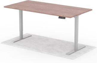 elektrisch höhenverstellbarer Schreibtisch DESK 180 x 90 cm - Gestell Grau, Platte Walnuss