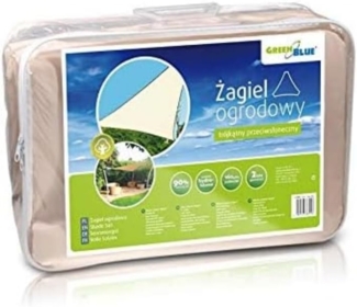greenBlue GB502 garden sail UV shade polyester 5m triangle cream hydrophobic surface