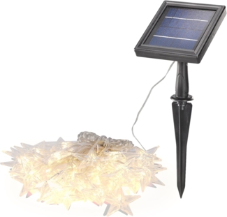 esotec LED-Lichterkette Solar LED-Kette, 30 Sternchen 2800K warmweiß Weihnachtsdeko 102578