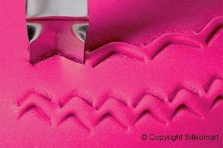 silikomart Wonder Crimp-Zange Teig für Tortendekoration regelmäßigen Edelstahl Close V