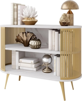 Kommode Rajkon Gold (Farbe: Gold / Bianco Marmor)
