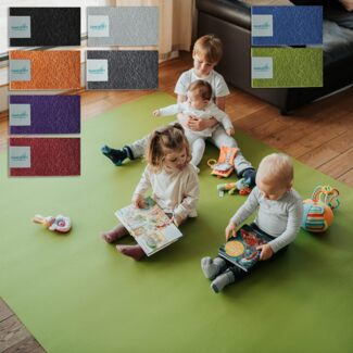 Outdoor Krabbelmatte Krabbelunterlage SanoSoft \"made in Germany\" - Öko-Tex 100 120x120 cm Rot
