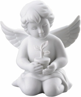 Rosenthal Selection Engel mit Blumentopf Mittel Weiss Matt