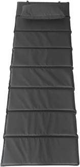 Home Deluxe 'Taiga' Polsterauflagen, 1x Auflage, Polyester Anthrazit, ca. 190 x 60 x 4 cm