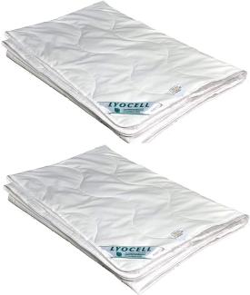 Angebot 2x Sommerdecke super leicht Lyocell Tencel Sommerhit 100% Natur 135x200 cm