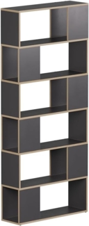 Raumteiler Eneos Anthrazit/Eiche 80 x 186 cm Vicco