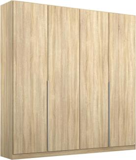 Rauch Möbel Alabama Schrank Kleiderschrank Drehtürenschrank Eiche Sonoma 4-türig inklusive Zubehörpaket Classic 2 Kleiderstangen, 7 Einlegeböden BxHxT 181 x 229 x 54 cm