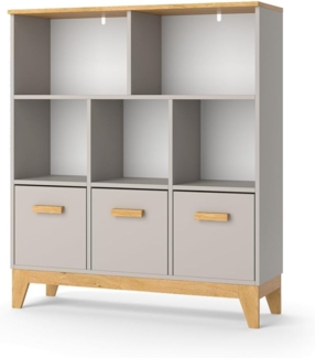 VitaliSpa® Bücherregal Malia, Cashmere-Eiche, 98.4 x 133.4 cm
