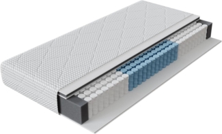 Novilla Matratze 90x200 cm Federkernmatratze Härtegrad H3 Öko-Tex Zertifiziert 7 Zonen Taschenfederkern mit Komfortschaum und Atmungsaktiv Bezug Matratzen Höhe 20 cm