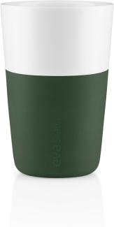 Eva Solo Cafe Latte-Becher 2er Set, Porzellan, Silikon, Emerald Green, 360 ml, 501131