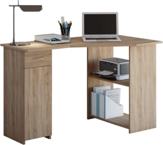 VCM Schreibtisch Holz Eckschreibtisch Schreibtisch Bürotisch Linzia
