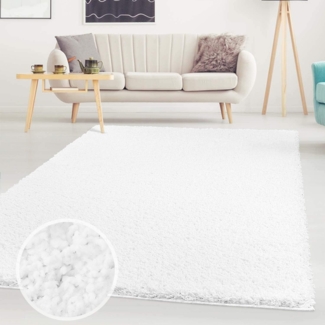 Carpet City Hochflor-Teppich Shaggi uni 500, rechteckig, Höhe: 30 mm, Läufer, Shaggy, Uni, Langflor, weich, Wohnzimmer, Schlafzimmer, Kinder