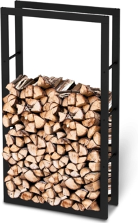 Kaminholzregal - Metall, Schwarz - BHT 80 x 150 x 25cm