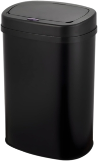 Five Stars® Mülleimer mit Sensor, Edelstahl Schwarz, 60 Liter, 72x40x29cm