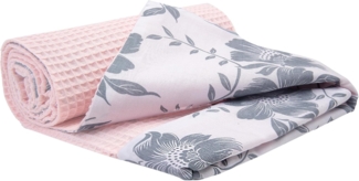 Medi Partners Babydecke Baby Decke Neugeborenen - Kuscheldecke Geschenk Babydecken 75x100 cm für Kleinkinder Mädchen Krabbeldecke Kinderbett Kinderwagen 100% Baumwolle (Berry mit rosa Waffel)