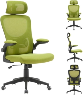 BAKAJI Bürostuhl, Nylon, grün, 56x116-126 cm