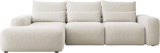 Selsey Sofa Ecksofa Eckcouch Schlafsofa Couch Mit Stauraum Schlaffunktion Pflegeleicht Mit Kissen Lendenkissen L Form Freistehend Links Chenille Creme Carnos