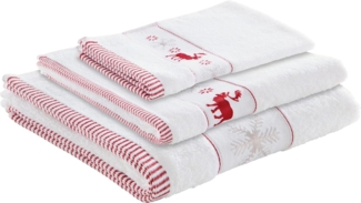Erwin Müller Handtücher Frottier-Set 3-tlg, (3-St), Motiv: Elch