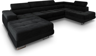 Masseno Ecksofa CASONE mit Schlaffunktion U-Form, Sofa mit Bettkasten