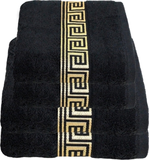Julie Julsen Handtücher 4-Handtücher-SCHWARZ-GOLD, Baumwolle (4-St)