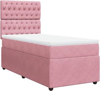 Boxspringbett mit Matratze Rosa 80x200 cm Samt 3294501