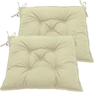 STILISTA® 2er Set Sitzkissen 40x40x8cm creme