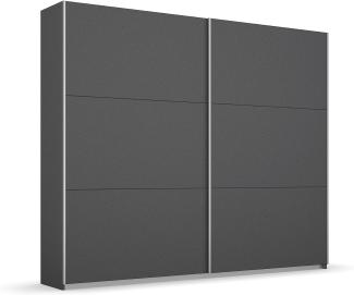 Schwebetürenschrank self Lelia, Holzwerkstoff, Grau, 218 x 210 x 59 cm