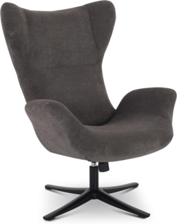 Raburg TV-Sessel Relaxsessel modern, 360° drehbar, Dunkelgrau, Maxim, Mikrofaser