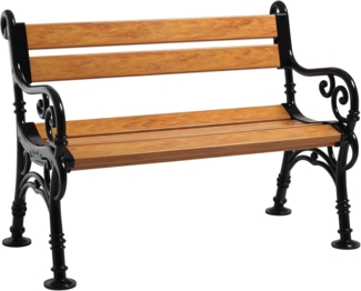 BLOME 2er-Bank Linderhof 115 cm Holzoptik Vollkunststoff