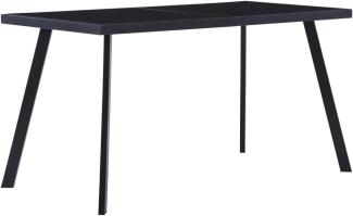 vidaXL Esstisch Schwarz 140 x 70 x 75 cm Hartglas [281873]