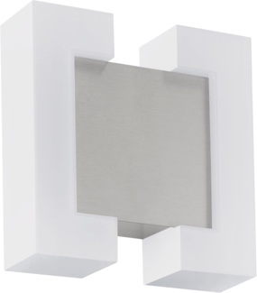 Eglo 95987 LED Outdoor Wandleuchte SITIA nickel-matt weiß L:18cm H:18cm T:5,5cm IP44