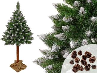 LEANToys Weihnachtsbaum Diamond Pine 3D auf Stamm 180 cm Schneeglitzer