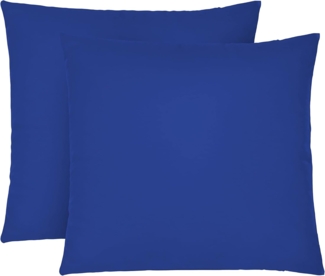 biberna Feinjersey-Kopfkissenbezug 0077144, saphir, 2x 80x80cm